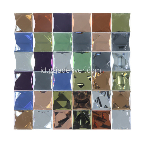 Warna Kaca Pelangi Mosaic Tile